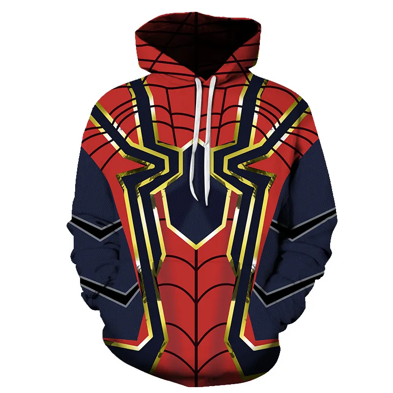 Unisex mikina s 3D motivem oblíbeného hrdiny Spider-man - dhf3a230412c, velikost S
