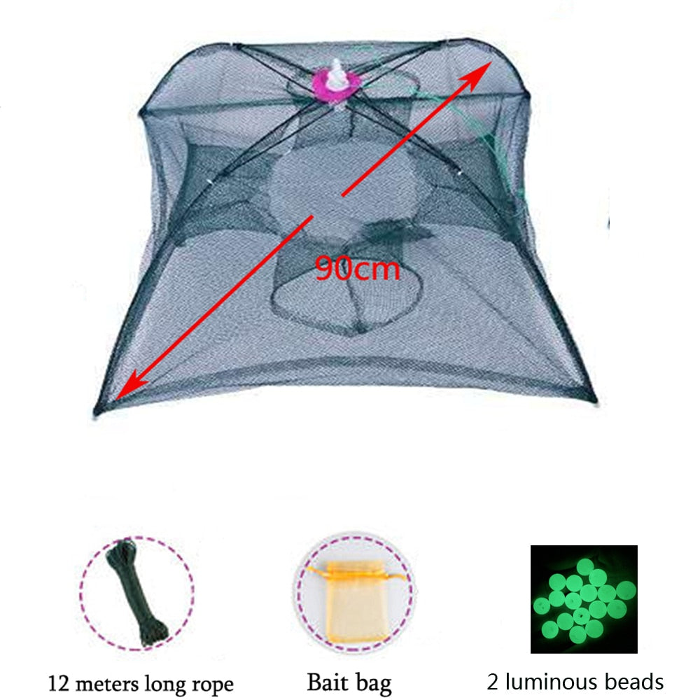 10pcs】6/8/10 Holes Automatic Fish trap Folded Portable Umbrella