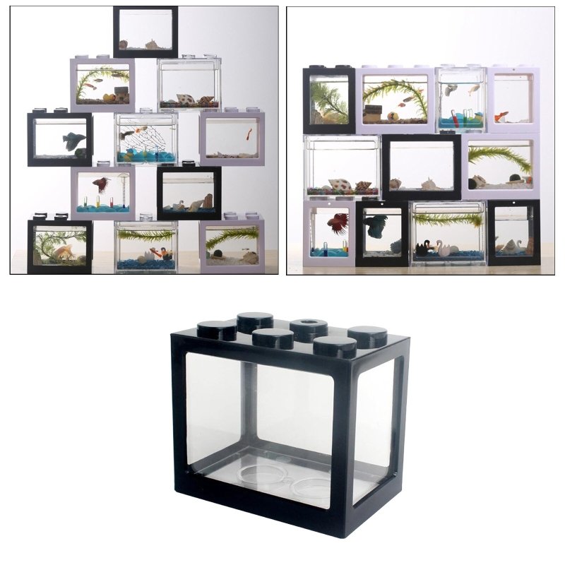 Mini aquarium Kostka - černá