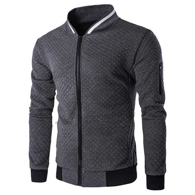 Pánská moderní mikina bomber Richard - dark-gray, s