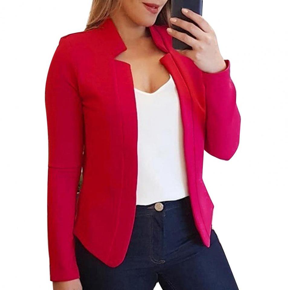 Dámské luxusní elegantní sako Erickson - červené velikost 4XL