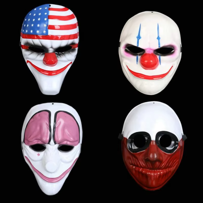 PVC hororová maska děsivého klauna pro Halloween a cosplay