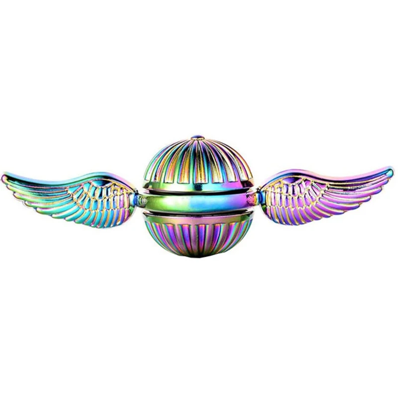 Luxusní antistresový fidget spinner - ve zlaté a duhové barvě ve stylu oblíbené zlatonky - barevná