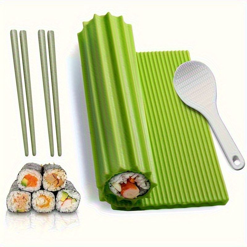 Sada na přípravu sushi z silikonu s roztíračem rýže a hůlkami