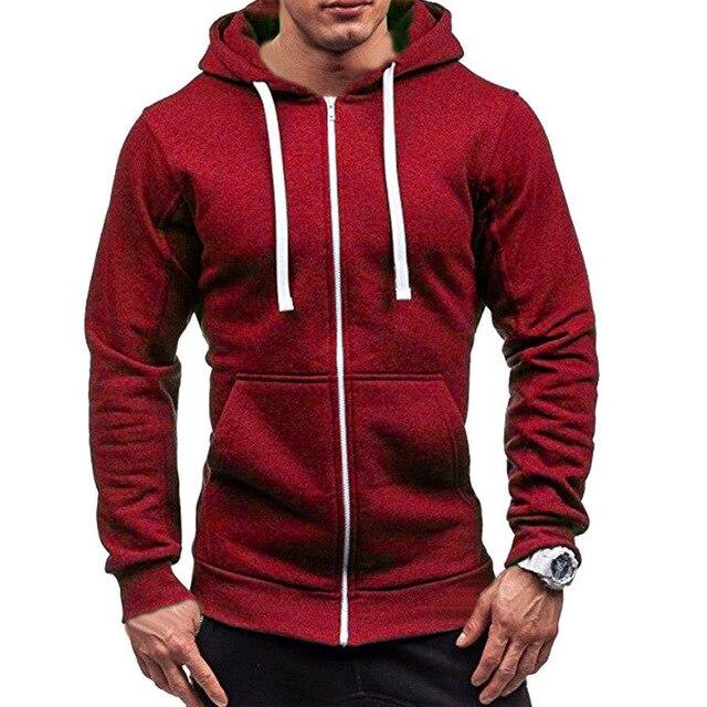 Pánská sportovní zipová mikina - red, xl