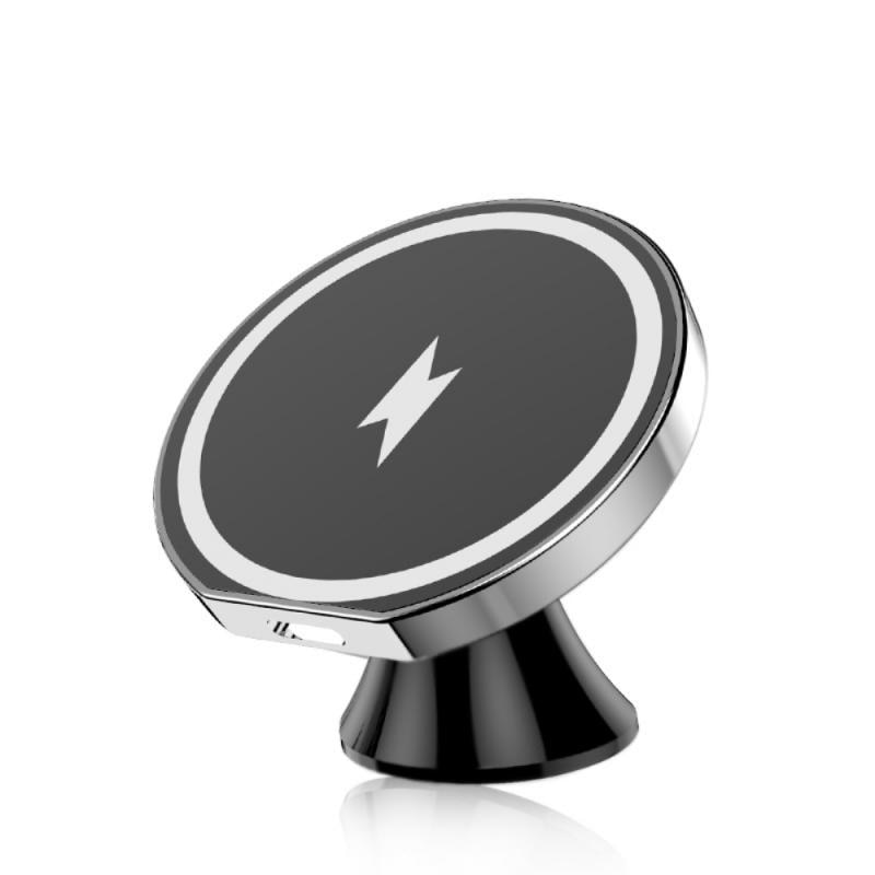 Magnetický rotační držák / nabíječka do auta - černá