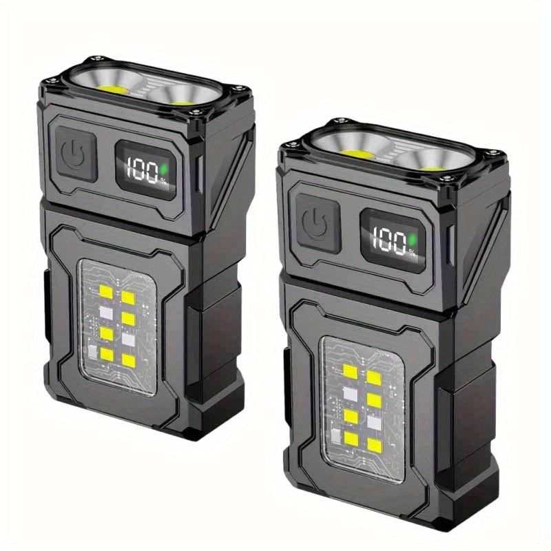 Ultra jasné COB LED pracovní světlo s nabíjecí baterií a magnetickým klipem - 2ks