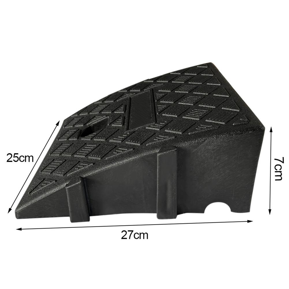 Přenosné lehké obrubníky Rampy Heavy Duty Plastový práh Ramp Mat Pad Car Trailer Truck Bike Motorcycle Wheelchair Curb Ramp - black-7, cm