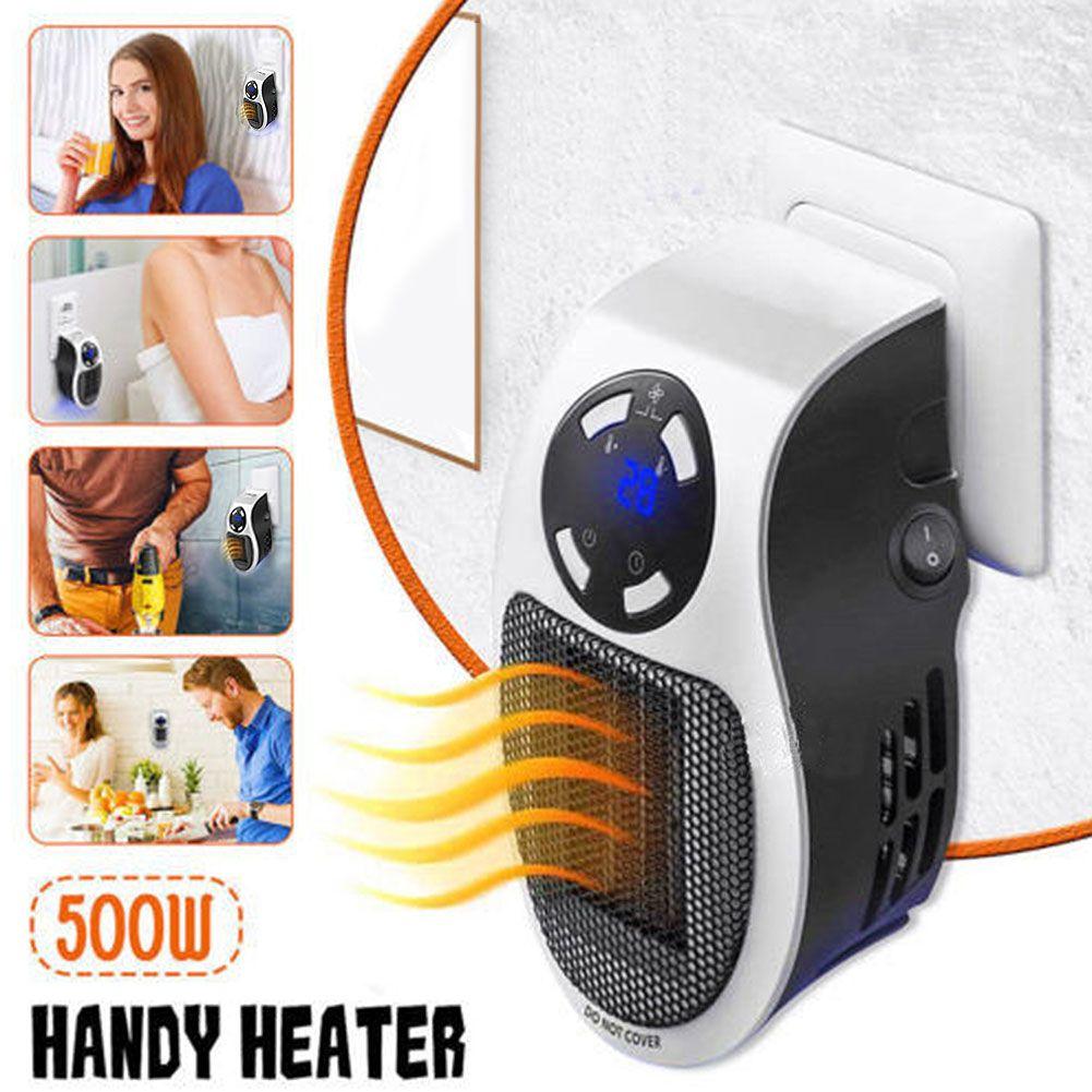 500W přenosný mini elektrický ohřívač Fan Desktop Household Wall Handy Heater Stove Radiator Warmer Machine for Winter - fialová