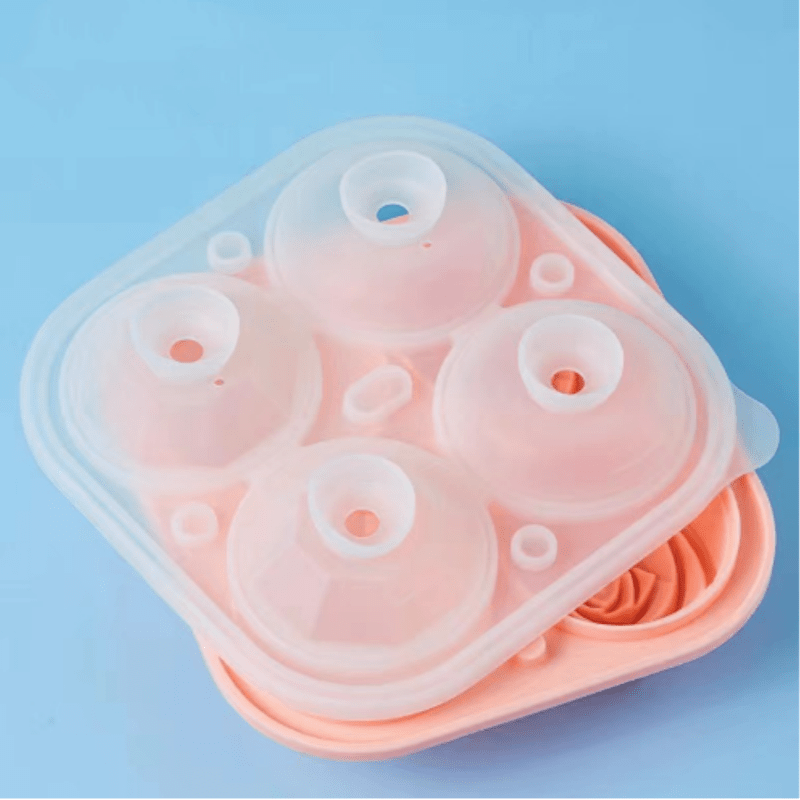 Silikonová forma na ledové kostky ve tvaru růže pro koktejly, čokoládu a želé - Pink