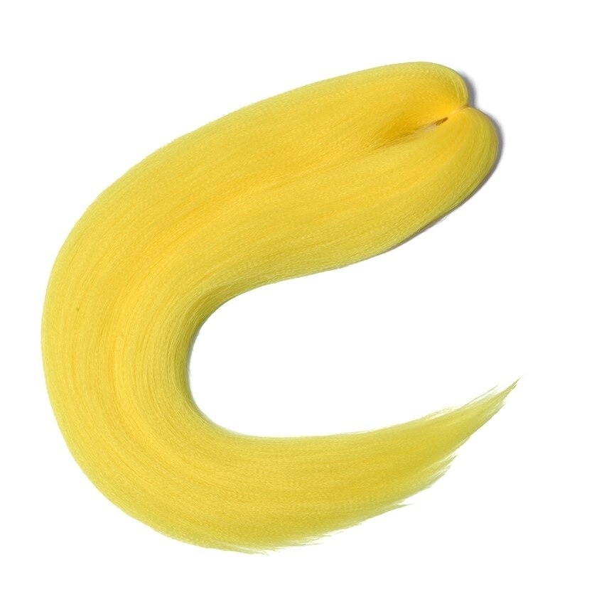 Rovný kanekalon 55 cm světle fialová - žlutá