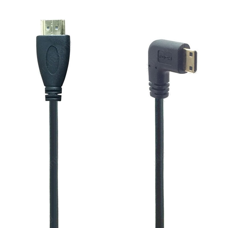 Propojovací kabel Mini HDMI na HDMI 50 cm zakřivený - 2