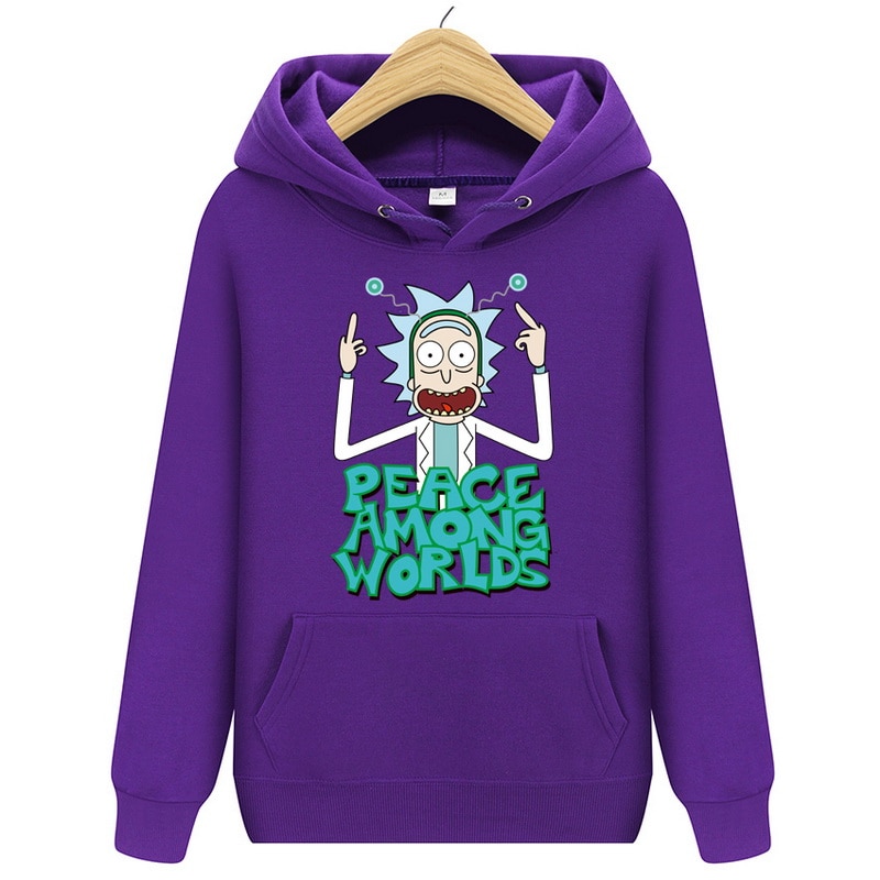 Pánská mikina Rick přes hlavu Rick&Morty - fialová velikost L